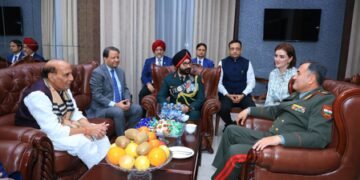 Rajnath Singh discusses capacity building and training with Tajikistan Minister