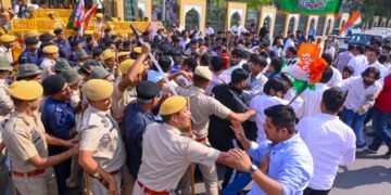 NSUI worker assault case: Congress workers sit-in continue at Jaipur Police Commissionerate