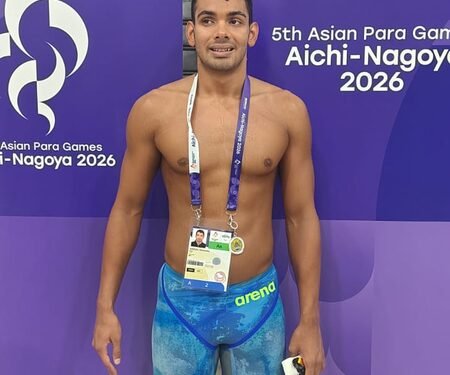 Asian Para Games: Himanshu Nandal clinches bronze in men’s 400m freestyle S11