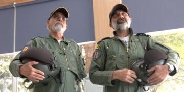 IAF chief A.P. Singh takes final trainer sortie in Kiran aircraft with his first flying instructor