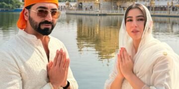 Sara Ali Khan seeks blessings at the Golden Temple with ‘Udta Teer’ co-star Ayushmann Khurrana