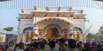 Animal sacrifice tradition continues at Tripura’s historic Durgabari temple on Maha Navami