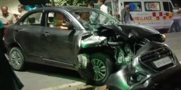Six injured after speeding car hits people returning from Dussehra Mela in UP’s Ghazipur