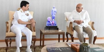 Gujarat CM meets Western Naval Command chief, discusses security of state’s coastline