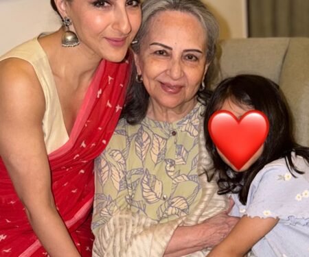 Soha Ali Khan celebrates ‘Shakti’ in women across generations this Bijoya Dashami