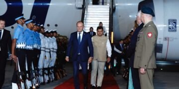 Polish PM Donald Tusk arrives in Delhi for three-day visit