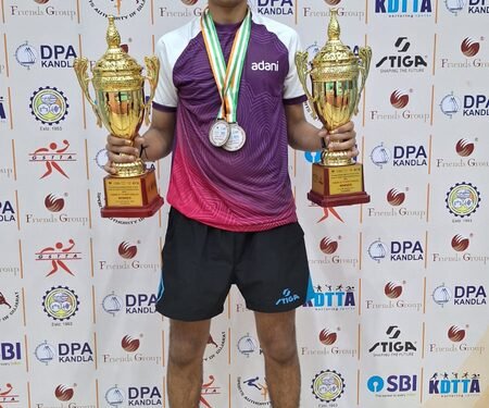 Vivaan Dave clinches double gold at Gujarat State Table Tennis Championships