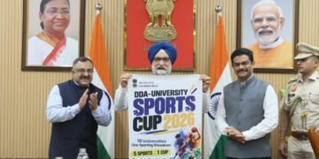 Delhi L-G TS Sandhu launches poster of DDA-University Sports Cup 2026