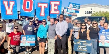 Indian-American Amish Shah faces Trump’s golf partner in Arizona swing seat