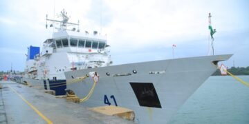 Indian Coast Guard Ship Varaha arrives in Kenya’s Mombasa