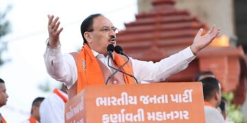 Gujarat: JP Nadda targets Congress over appointments linked to poll body