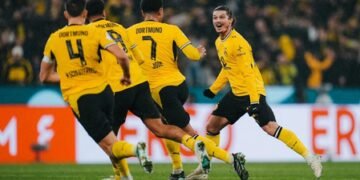 Sabitzer sends Dortmund into German Cup last 16