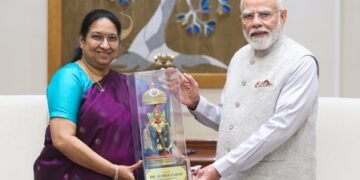 Karnataka Governor Sudha Yadav meets PM Modi