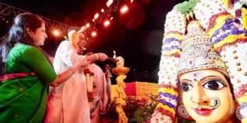 ‘Kaveri Arati’ Begins at KRS Brindavan Gardens; Prayers Offered for Farmers’ Welfare
