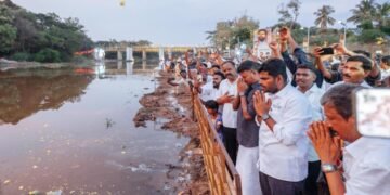 Annamalai Participates in Shanmuga River Cleaning Initiative in Palani