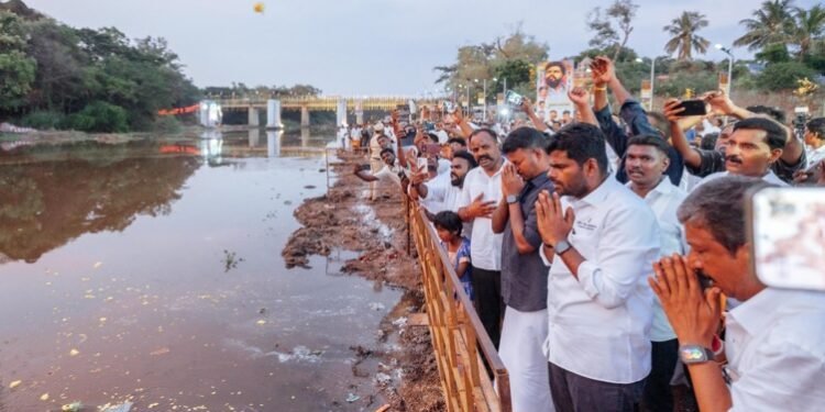 Annamalai Participates in Shanmuga River Cleaning Initiative in Palani